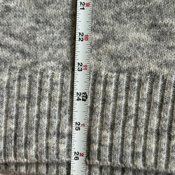 ASPEN Gray Fair Isle Wool Blend Lightweight Turtleneck Sweater Size XL Ski Cozy - Picture 6 of 7